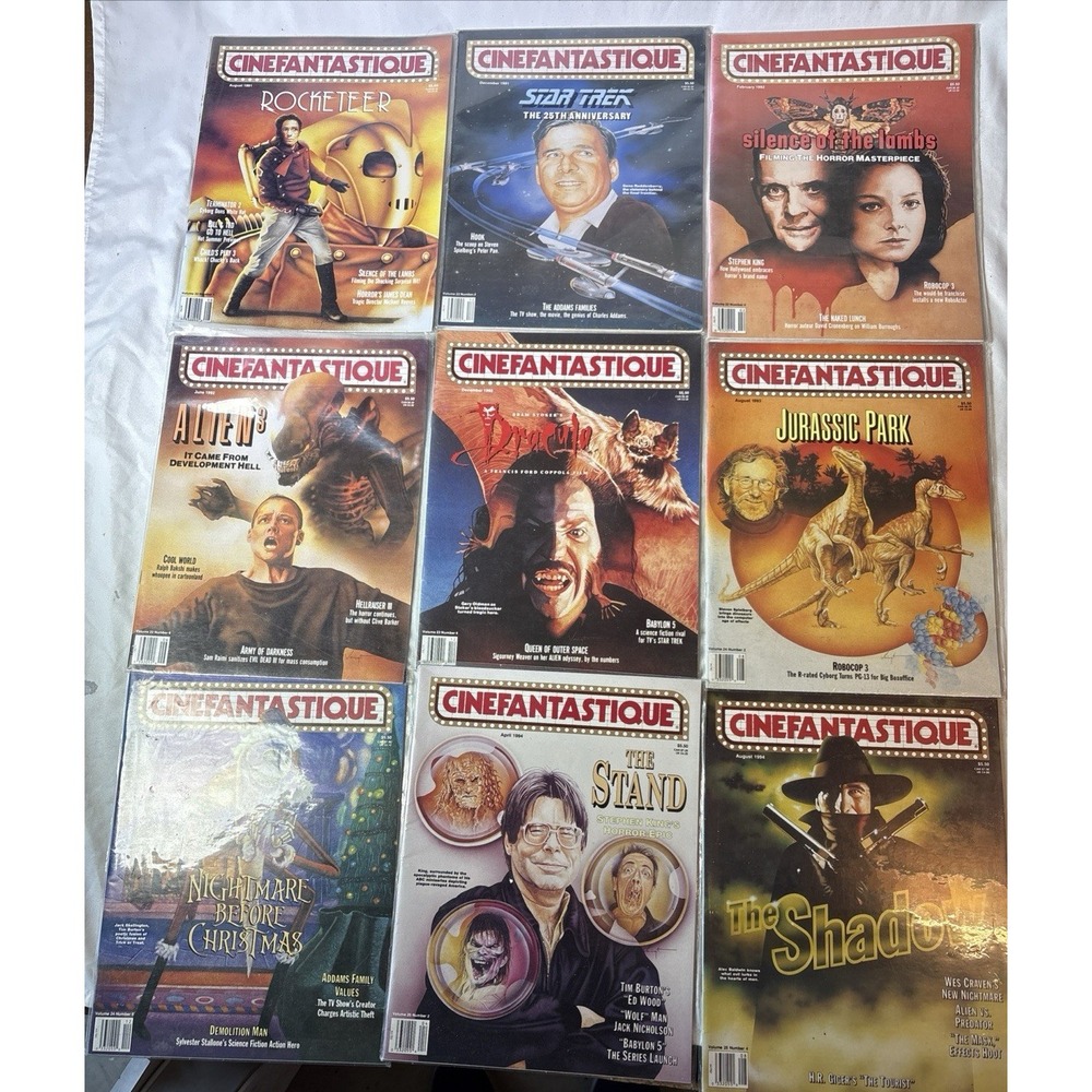 CINEFANTASTIQUE Magazines - Lot of 9 1991-94 (P)